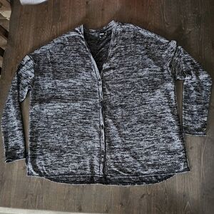 💐2/$25 Wilfred Free, Size Medium, Black and Gray Button-Up Cardigan